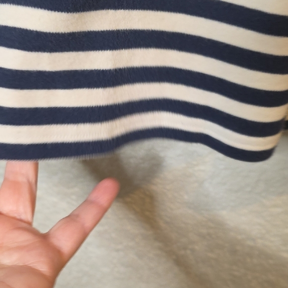 Striped Navy and White Short Sleeve Tee - Picture 5 of 6